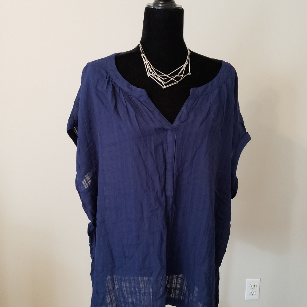 Plus Navy Top